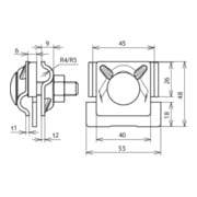 DEHN Collier de pliage St/tZn 0,7-10 mm FKMV810KBF0710STTZN-5