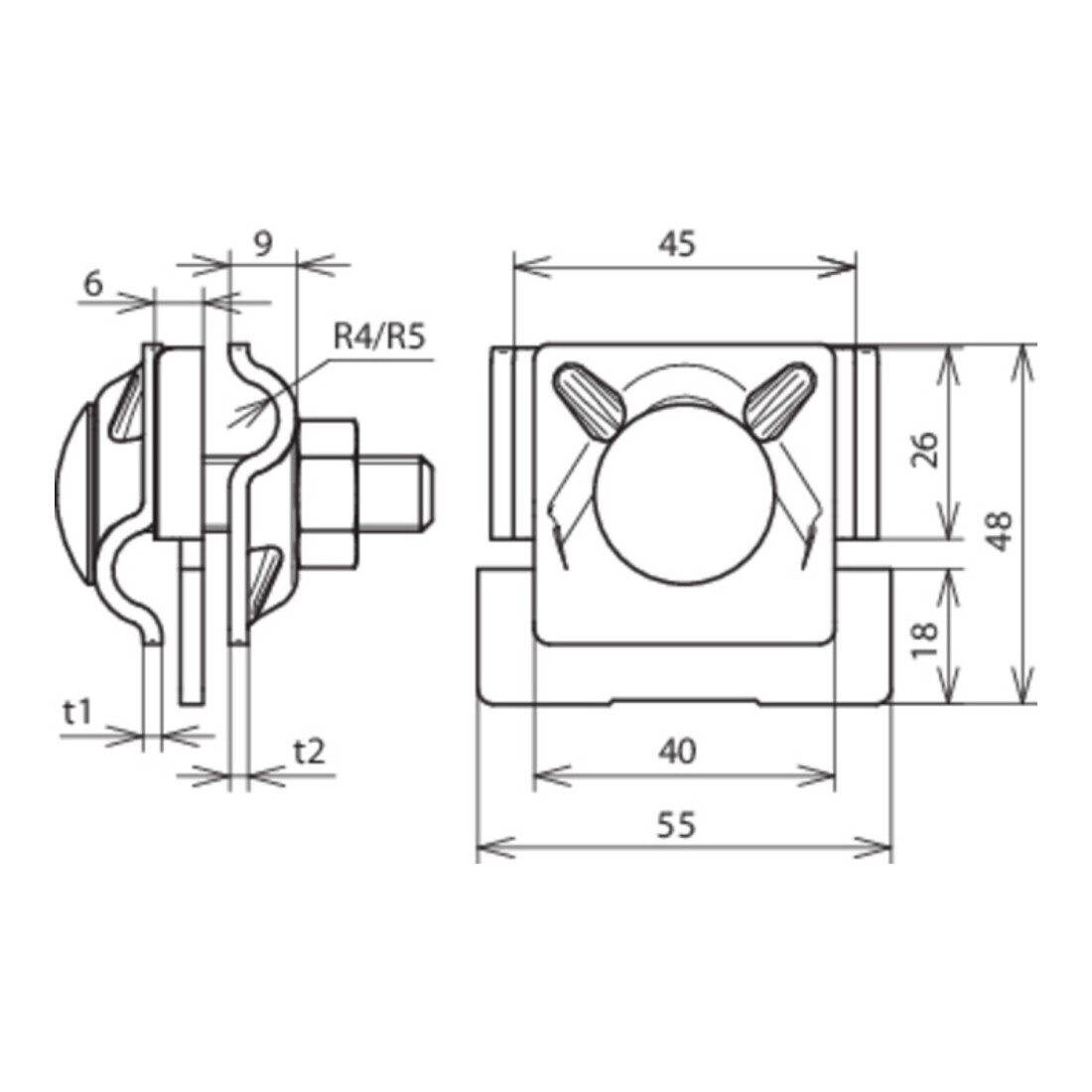DEHN Collier de pliage St/tZn 0,7-10 mm FKMV810KBF0710STTZN
