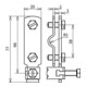 DEHN Connecteur de raccordement Niro pour Rd 8-10 / Fl 30 AK RPA V2A