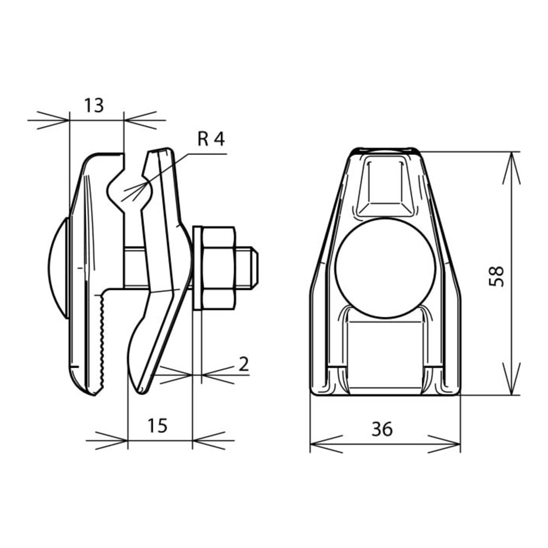 DEHN Connecteur de raccordement TG/tZn Fl 0,4-12 pour Rd 7-10 AK710FRM10X#371009
