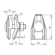 DEHN Connecteur de raccordement TG/tZn Fl 0,4-12 pour Rd 7-10 AK710FRM10X#371009-5