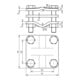 DEHN Connecteur de terre TE en acier zingué pour D20-30mm AKTE2030812FL40STTZN
