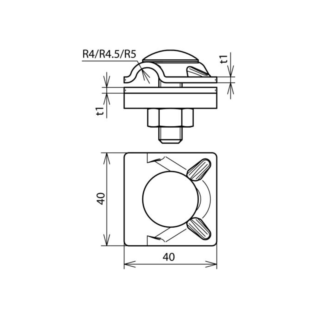 DEHN Connecteur MV en acier/galvanisé pour câble rond 10 mm MVK 10 FRM10X35STTZN