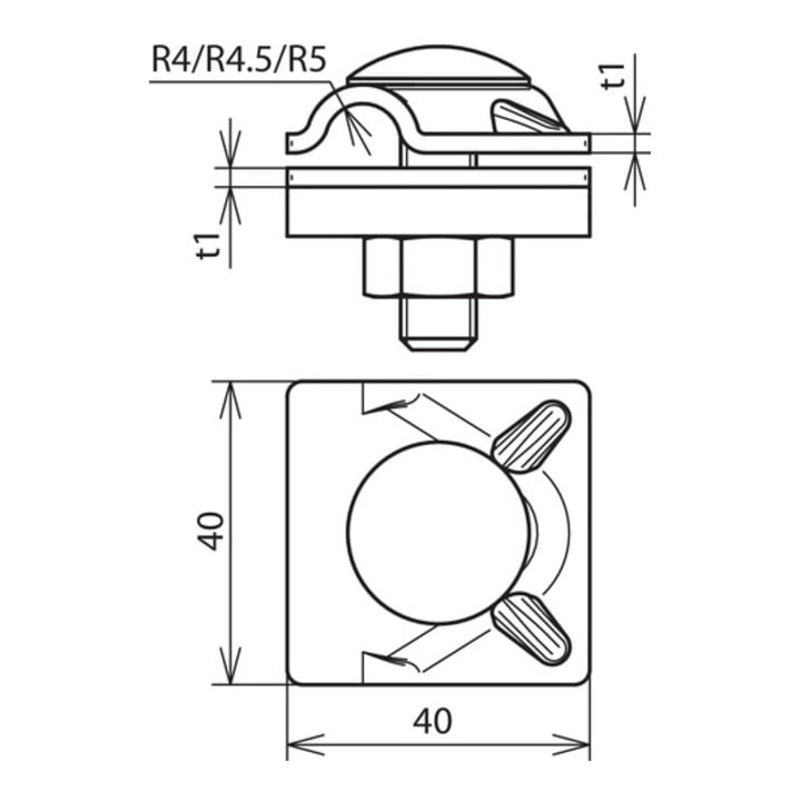 DEHN Connecteur MV en acier/galvanisé pour câble rond 10 mm MVK 10 FRM10X35STTZN