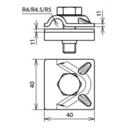 DEHN Connecteur MV en inox pour rond 8-10 mm MVK 8.10 SKM10X30V2A-5