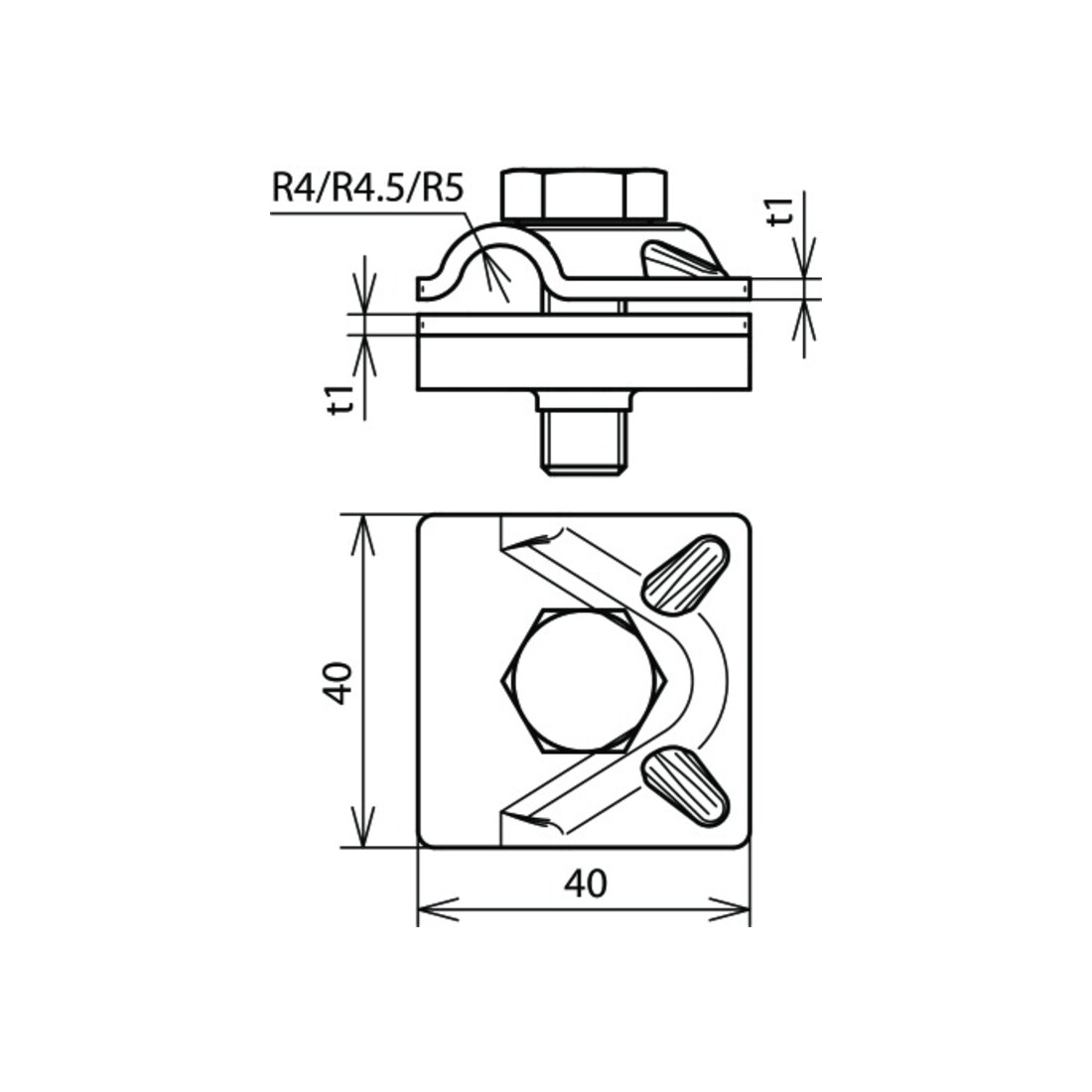 DEHN Connecteur MV Rd 8-10mm MVK 8.10 SKM10X35V4A