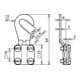 DEHN Cosse de mise à la terre 6-16 (B) ouverte M8/M10 EKSO810AQ616CUGALZN