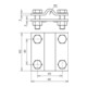DEHN Croisillon NIRO pour Rd 8-10/Fl 30mm KS 8.10 FL30 V4A