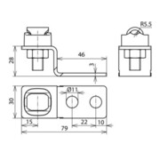 DEHN Embout en Z acier/galvanisé avec 3 trous D11mm ESZF2XB11KSV710STTZN-4