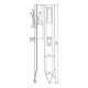 DEHN Entretoise L280mm Acier/galvanisé droit AH FE RF