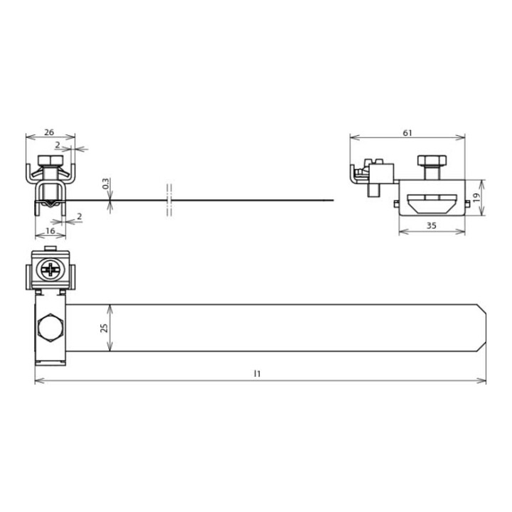 DEHN Erdungsbandrohrschelle D 26,9-165mm BRS27168AQ425V2A