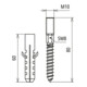 DEHN Kit de fixation 2 vis + chevilles BS M10 PAS