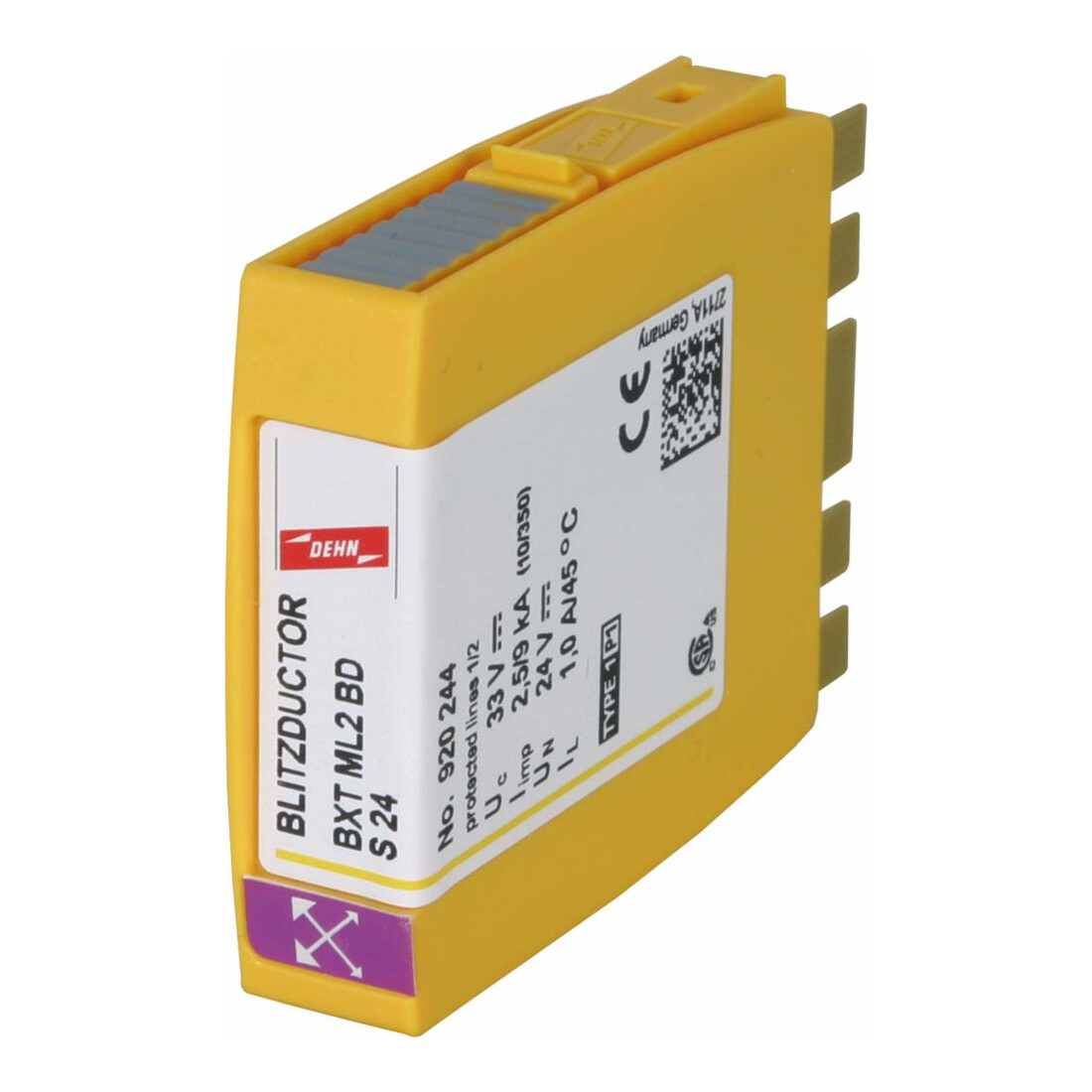 DEHN Kombi-Ableiter-Modul Blitzductor XT BXT ML2 BD S 24 ; Dehn & Söhne