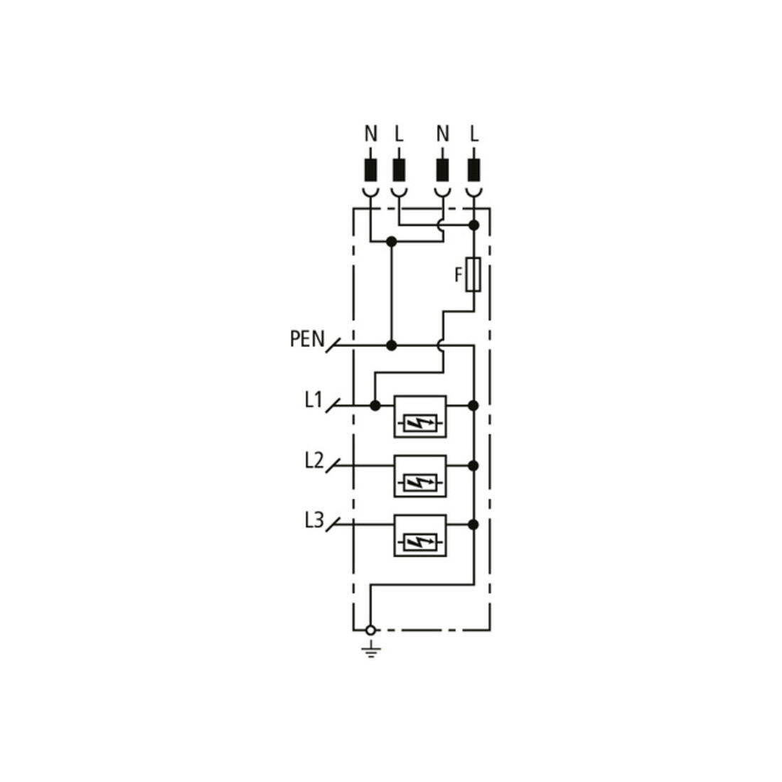 DEHN Kombi-Ableiter TN-C DSH ZP B2 SG TNC 255