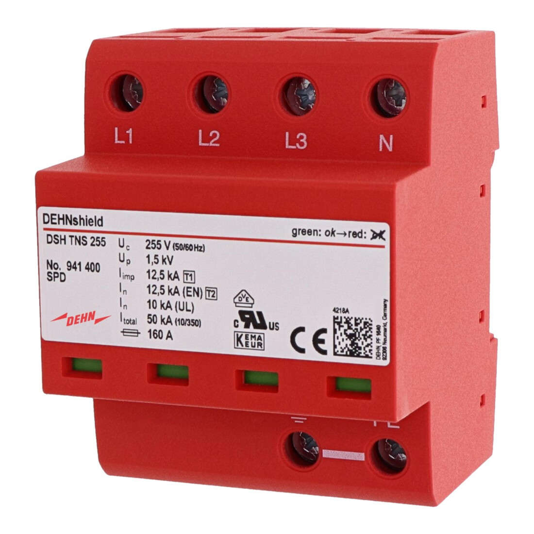 DEHN Kombi-Ableiter TN-S-Systeme DSH TNS 255