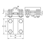 DEHN Kreuzstück St/tZn f.Rd 8-10/16mm KS8.1016FL30ZPSTTZN-4