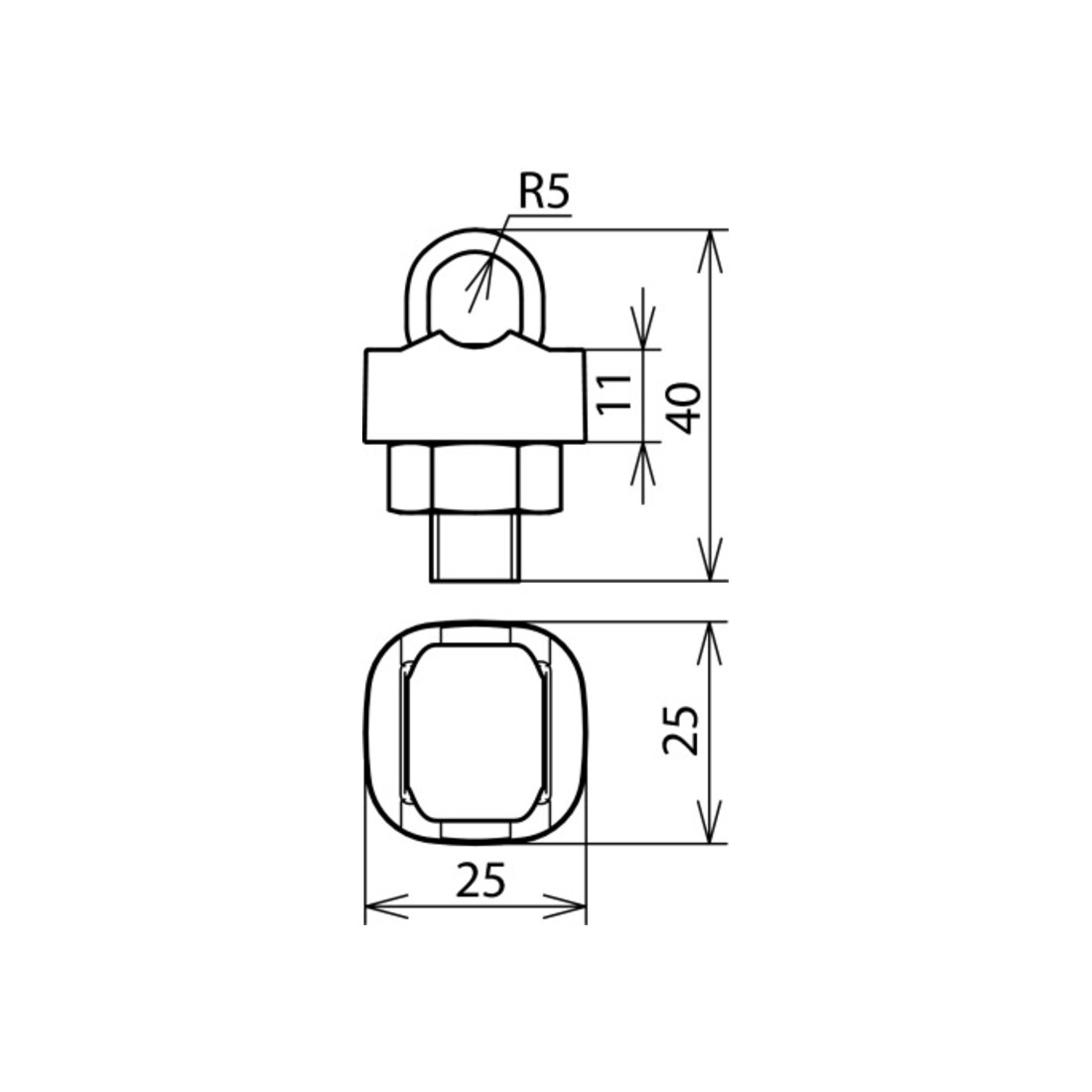 DEHN KS-Connecteur St/tZn pour Rd 7-10mm KSV 7.10 STTZN