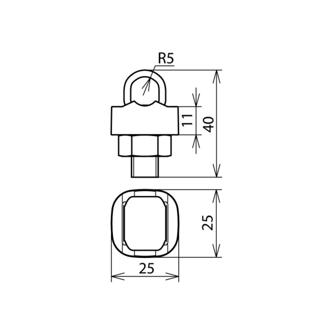 DEHN KS-Connecteur St/tZn pour Rd 7-10mm KSV 7.10 STTZN