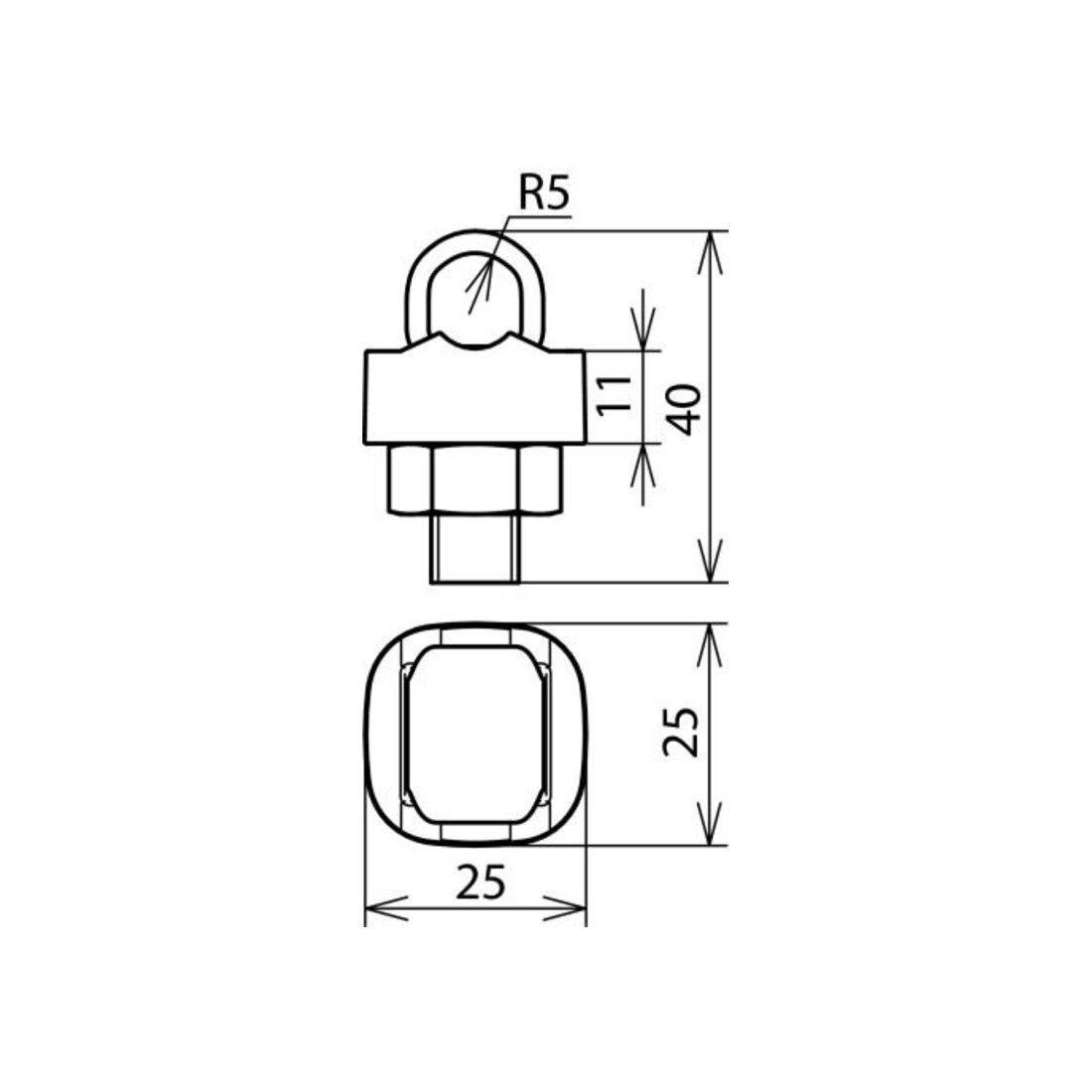 DEHN KS-Verbinder St/tZn f. Rd 7-10mm KSV 7.10 STTZN
