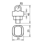 DEHN KS-Verbinder St/tZn f. Rd 7-10mm KSV 7.10 STTZN-5