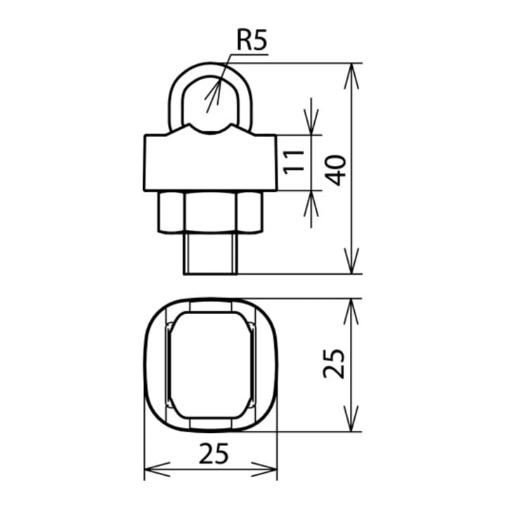 DEHN KS-Verbinder St/tZn f. Rd 7-10mm KSV 7.10 STTZN