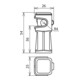 DEHN Leitungshalter grau H 36mm f. Rd 8mm M6 LH DS 8 H36 IGM6 GR