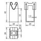 DEHN Leitungshalter NIRO f. Rd 8mm H 32mm LH DG 8 H32 B7.8 V2A