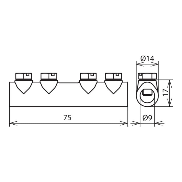 DEHN Manchon de connexion ZG pour Rd 8 mm VM 8 SKM6X10
