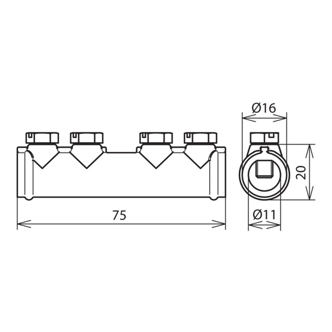 DEHN Manchon de raccordement ZG pour Rd 7-10mm VM 7.10 SKM6X12