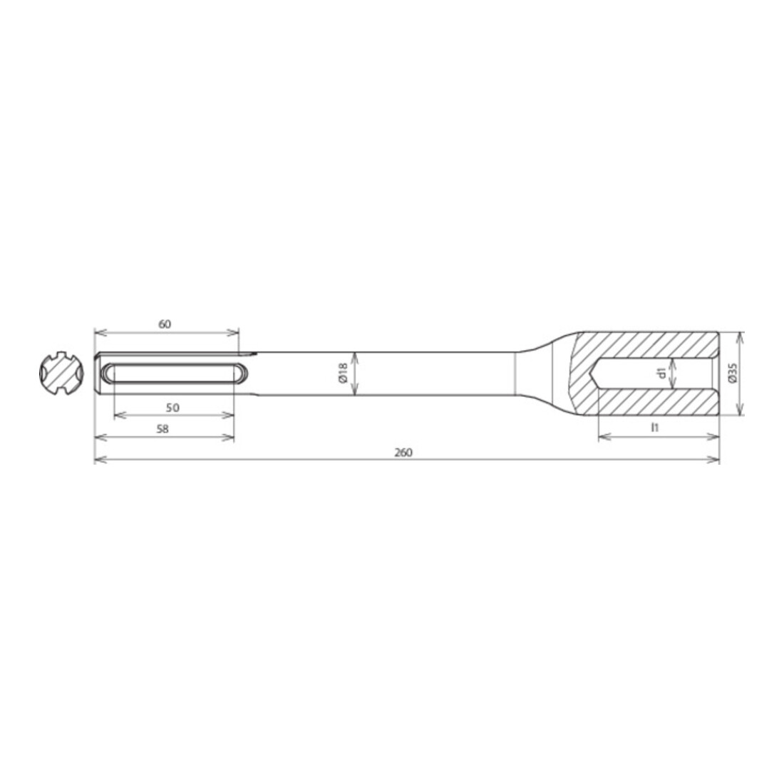 DEHN Marteau d’impact MAX VH STBLANK HE TE 20 SDS#620030