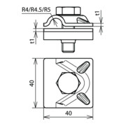 DEHN MV-Klemme NIRO f. Rd 8-10mm MVK 8.10 SKM10X30V2A-5