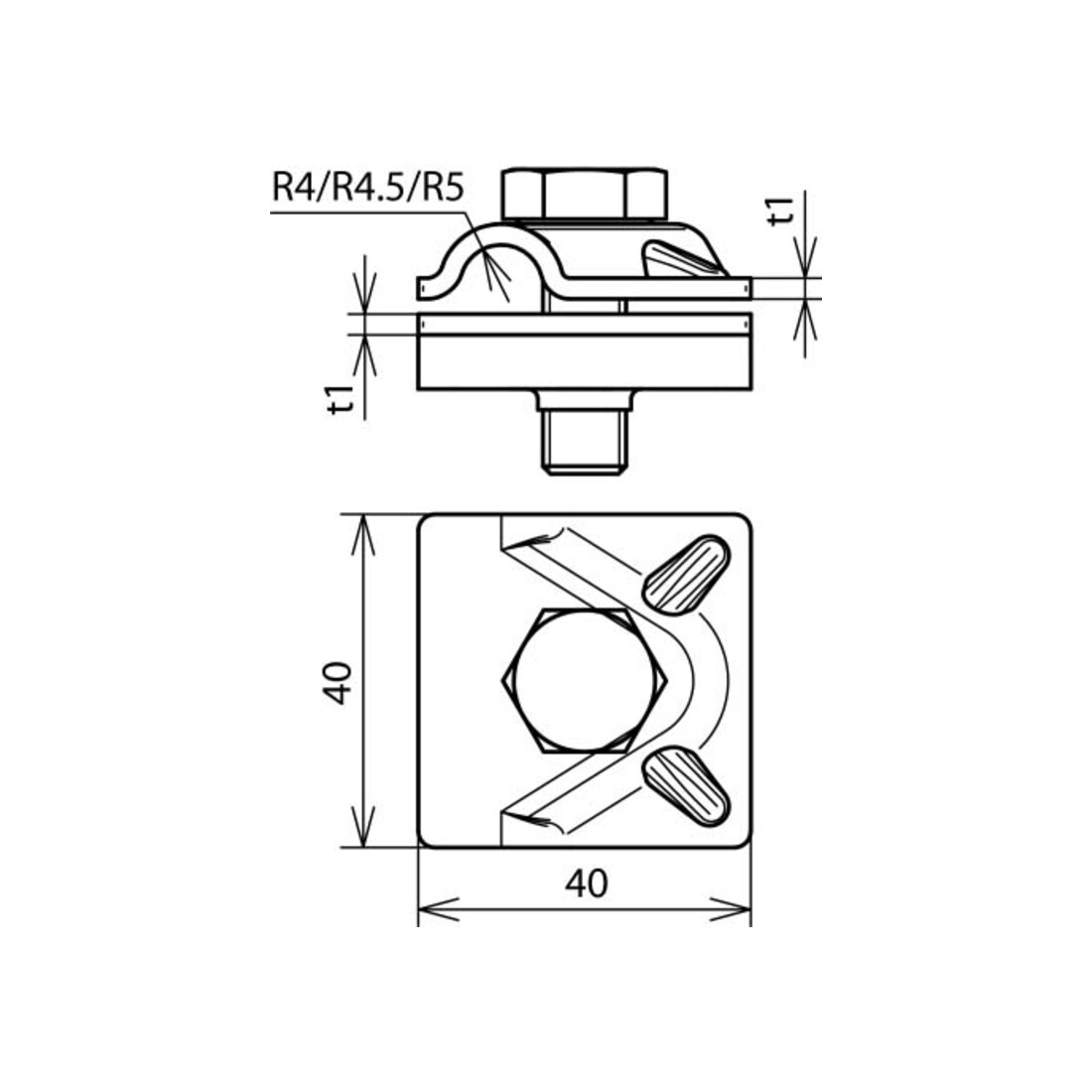 DEHN MV-Klemme Rd 8-10mm MVK 8.10 SKM10X35V4A