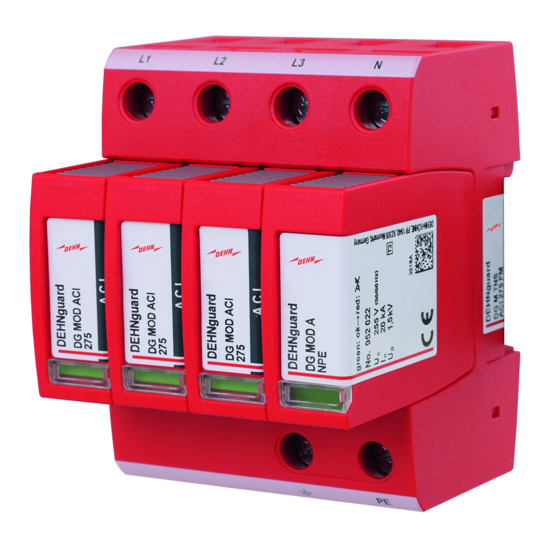 DEHN Parafoudre 4 pôles Uc 275V DG M TNS ACI 275 FM