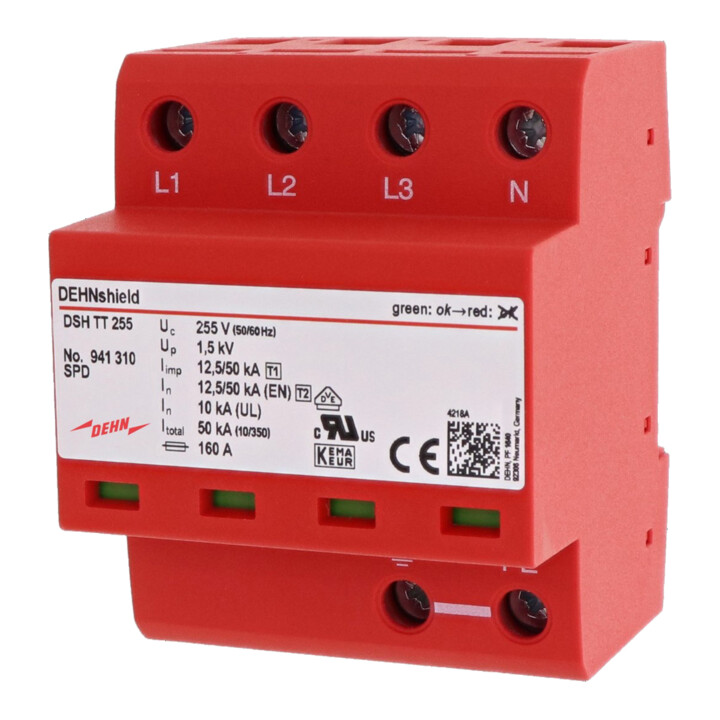 DEHN Parafoudre combiné pour systèmes TT et TN DSH TT 255