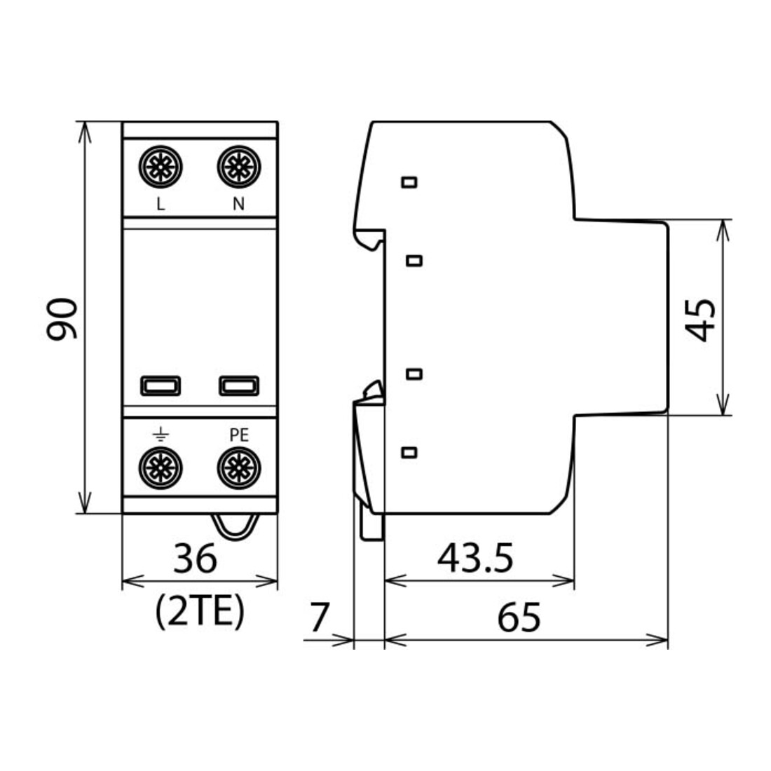 DEHN Parafoudre combiné systèmes TN DSH TN 255