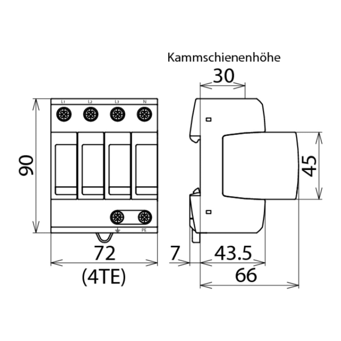 DEHN Parafoudre DEHNguard 230/400V, IP20, Type 2 DG M TNS 275