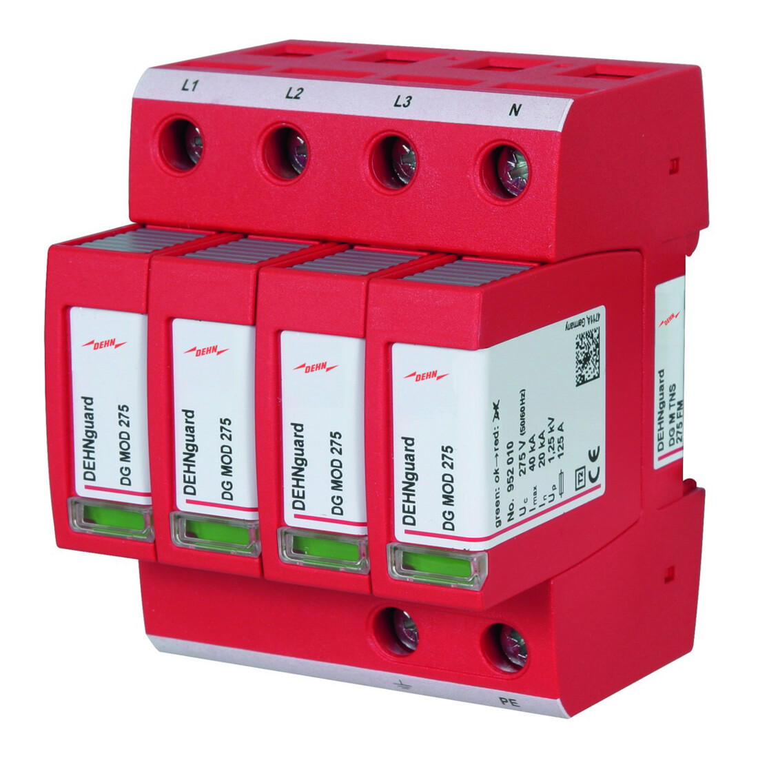 DEHN Parafoudre DEHNguard 230/400V, IP20, Type 2 DG M TNS 275 FM
