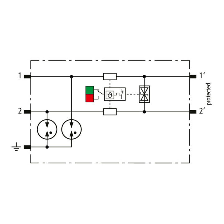 DEHN Parafoudre modulaire combiné pour 1 double conducteur BCO ML2 BD HF 5