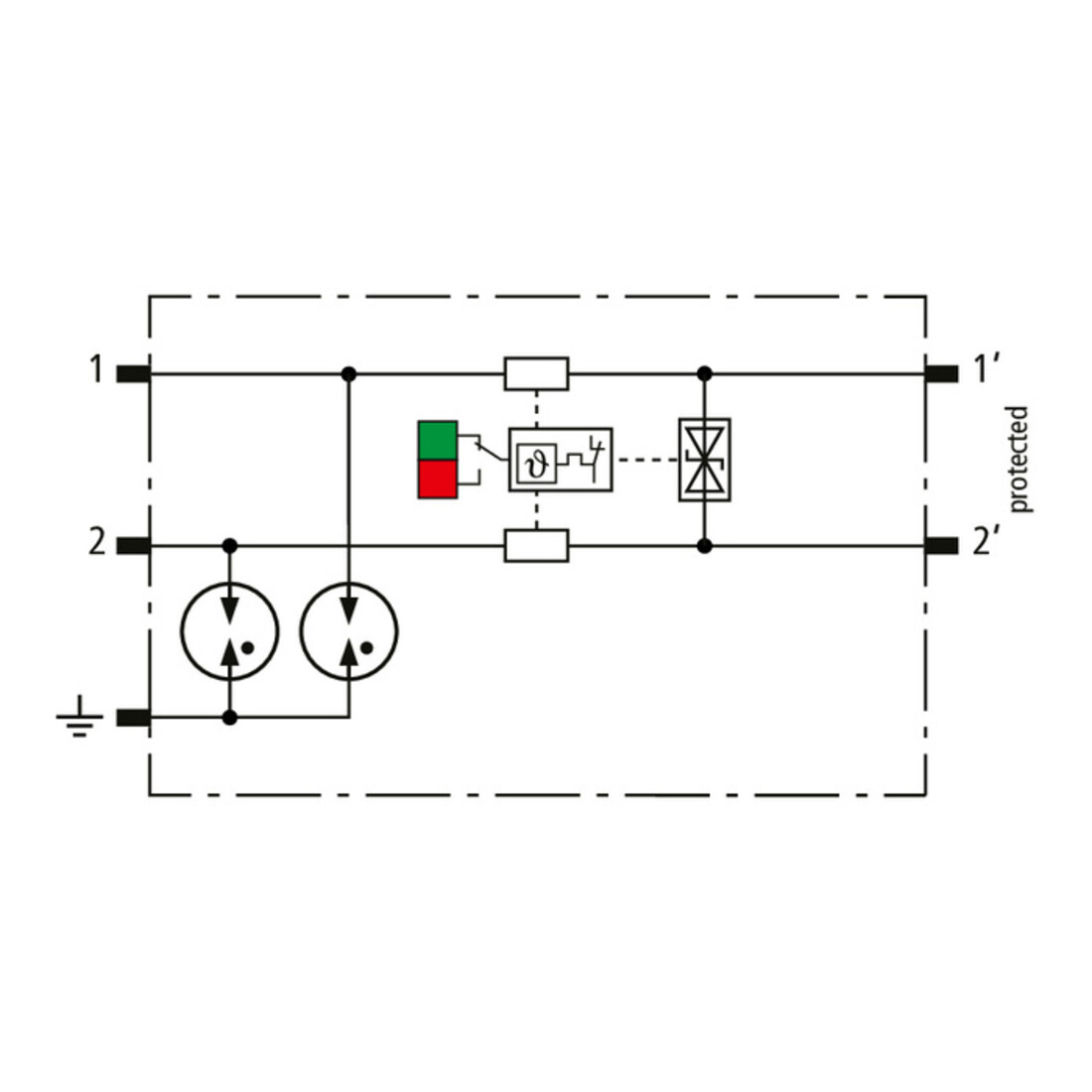 DEHN Parafoudre modulaire combiné pour 1 double conducteur BCO ML2 BD HF 5