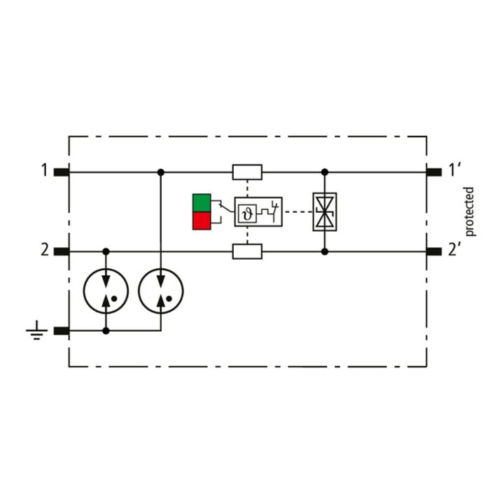 DEHN Parafoudre modulaire combiné pour 1 double conducteur BCO ML2 BD HF 5