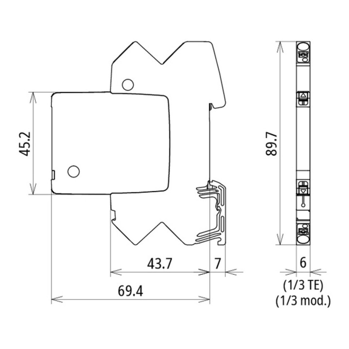 DEHN Parafoudre modulaire combiné pour 2 conducteurs individuels BCO ML2 BE 24