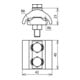 DEHN Parallelverbinder Cu f. Rd5-12,5/16-95 PV 5.12.5 SKM8X45