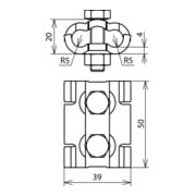 DEHN Parallelverbinder St/tZn f. Rd 4-10mm PV 4.10 SKM8X30STTZN-5