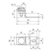 DEHN Patte de connexion en Z aluminium Rd6-10 ALZFKB610STTZ#377100-5