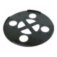 DEHN Plaque de support en plastique D370 mm noir ULP KS D370