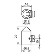 DEHN Pointe de capture D15 L29 ZG 110 000-4