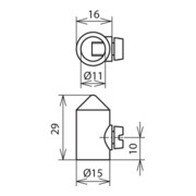 DEHN Pointe de capture D15 L29 ZG 110 000-5