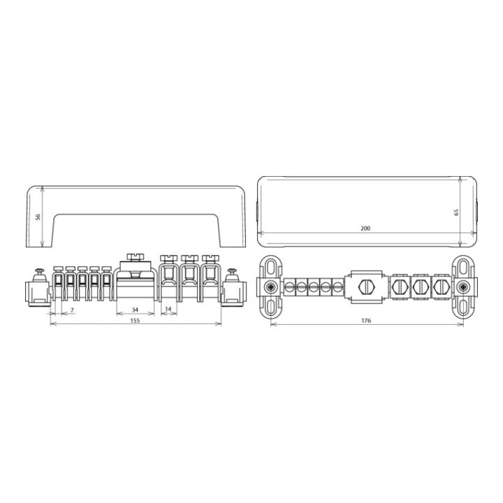 DEHN Potentialausgleichschiene 5x2,5-25 3x16-95 PASAHRK5X25#563020