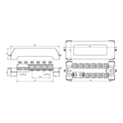 DEHN Potentialausgleichschiene K12 m.Abdeckhaube PAS 11AK UV-3