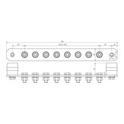 DEHN Potentialausgleichschiene o. Abdeckung Cu PAS I 8AP M10-4